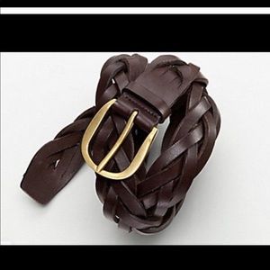 Coach leather Horseshoe braided belt